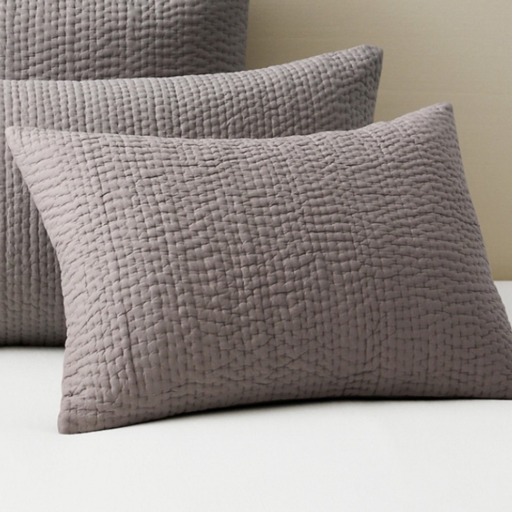Garnet Hill Dream Standard Sham in Anchor Gray